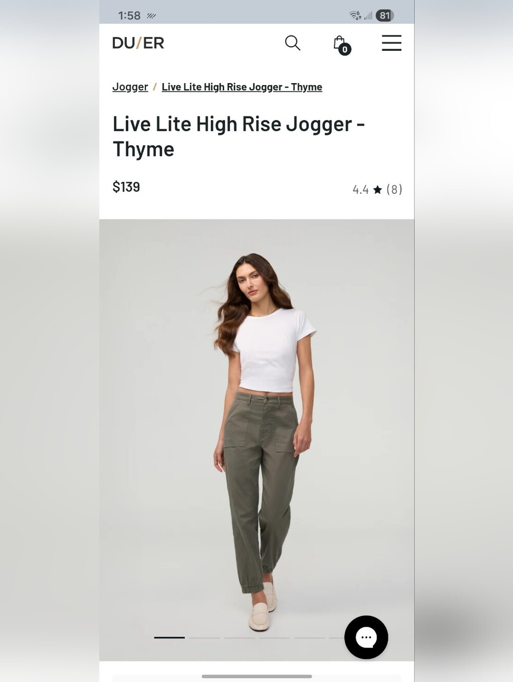 Du/er Live Light Highrise Jogger